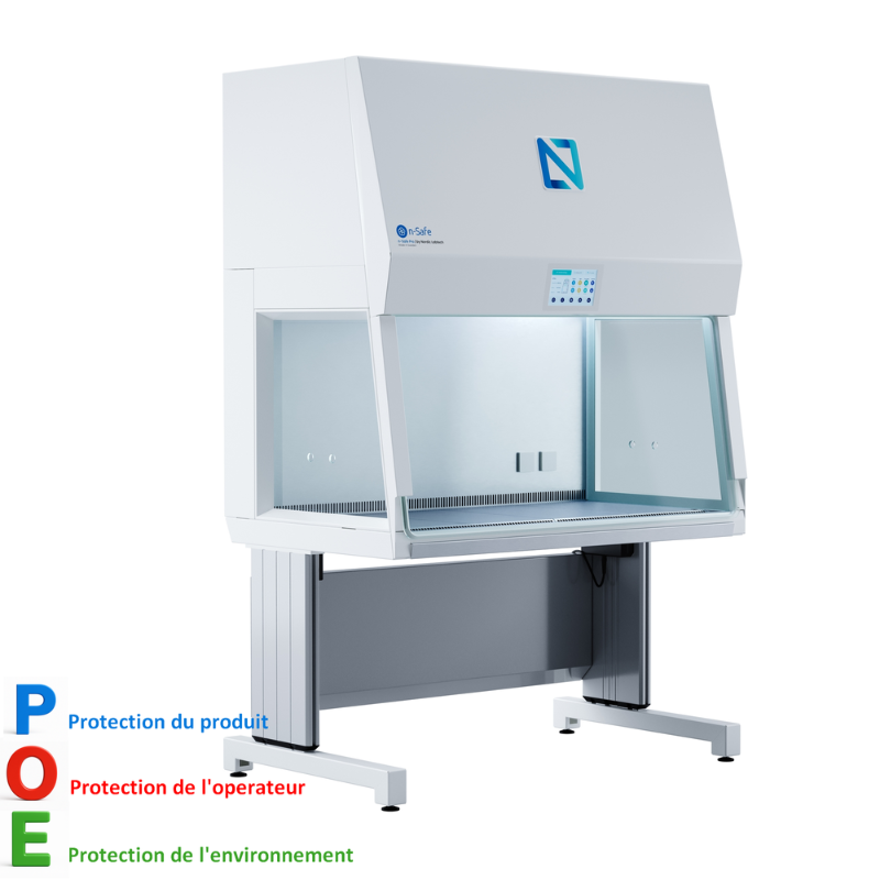 Poste de sécurité microbiologique n-Safe Premium avec pictogrammes de flux d'air — Oxygen